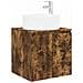 Mobile lavabo da parete Rovere Fumo 49,5 x 44,5 x 65,5 cm - Foto miniatura 1