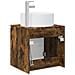Mobile lavabo da parete Rovere Fumo 49,5 x 44,5 x 65,5 cm - Foto miniatura 4