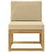 Set di divani da esterno Bianco e Beige 59 x 63 x 73 cm - Foto miniatura 3