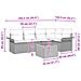 Set Divano da Giardino con cuscino 6 pcs Nero polyrattan - Foto miniatura 9