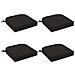 Cuscini per sedile a 4 pezzi SOEST 4 pcs 100% Poliestere Nero - Foto miniatura 1
