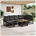 Set Divano da Giardino 8 pz Nero e Grigio scuro polyrattan - Foto miniatura 5