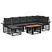 Set Divano da Giardino 8 pz Nero e Grigio scuro polyrattan - Foto miniatura 1