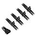 Adattatore 4pin to 4 SATA 300mm, Nero - Foto miniatura 1