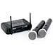 Coppia microfoni radiomicrofoni wireless VHF bi-canale con uscita bilanciata xlr canto pianobar karaoke - Foto miniatura 1