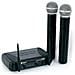 Coppia microfoni radiomicrofoni wireless VHF bi-canale con uscita bilanciata xlr canto pianobar karaoke - Foto miniatura 2