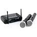 Coppia microfoni radiomicrofoni wireless VHF bi-canale con uscita bilanciata xlr canto pianobar karaoke - Foto miniatura 7