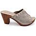 Zoccolo Donna Pelle Scamosciata Taupe Tacco 7,5cm Art. 10644-30 Taglia: 38 - Foto miniatura 1