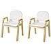 Set 2 Sedie Bambini Sgabello Bambini Altezza Del Sedile Regolabile In Legno Massello Classe E1 Kmb24-wnx2 - Foto miniatura 1