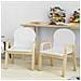Set 2 Sedie Bambini Sgabello Bambini Altezza Del Sedile Regolabile In Legno Massello Classe E1 Kmb24-wnx2 - Foto miniatura 5