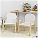 Set 2 Sedie Bambini Sgabello Bambini Altezza Del Sedile Regolabile In Legno Massello Classe E1 Kmb24-wnx2 - Foto miniatura 13