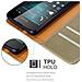 Custodia Compatibile Con Nokia Lumia 550 In Marrone Cappuccino - Coperchio Protettiva Con Chiusura Magnetica, Funzione Stand E Tasca Per Le Carte - Foto miniatura 6