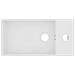 Lavandino con Troppopieno in Ceramica Bianco Opaco - Foto miniatura 2