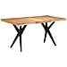 Tavolo Da Pranzo 160x80x76 Cm In Legno Massello Di Acacia - Foto miniatura 1