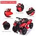 Quad Elettrico Per Bambini Fari Funzionanti E Pedale Età 18-36 Mesi - Rosso - Foto miniatura 2