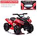 Quad Elettrico Per Bambini Fari Funzionanti E Pedale Età 18-36 Mesi - Rosso - Foto miniatura 7