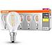 Lampada Led - E14 - Bianco Caldo - 2700 K - 4 W - Sostituisce Lampade Ad Incandescenza 40w - Chiara - Led Base Classic P - Confezione Da 5 - Foto miniatura 4