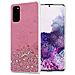 Custodia Compatibile Con Samsung Galaxy S20 In Rosa Con Glitter - Coperchio Protettivo In Silicone Tpu Flessibile Con Glitter Scintillanti - Foto miniatura 1