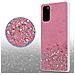 Custodia Compatibile Con Samsung Galaxy S20 In Rosa Con Glitter - Coperchio Protettivo In Silicone Tpu Flessibile Con Glitter Scintillanti - Foto miniatura 5