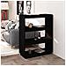 Libreria / divisorio Nero 80x35x103 Cm In Legno Massello Di Pino - Foto miniatura 1