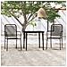 Set Mobili Da Pranzo Per Giardino 3 Pz Nero - Foto miniatura 1