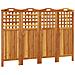 Divisorio A 4 Pannelli 162x2x115 Cm Legno Massello Di Acacia - Foto miniatura 2