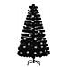 Albero Natale Con Fiocchi Di Neve A Led Nero 120cm Fibra Ottica - Foto miniatura 2