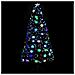 Albero Natale Con Fiocchi Di Neve A Led Nero 120cm Fibra Ottica - Foto miniatura 3