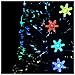 Albero Natale Con Fiocchi Di Neve A Led Nero 120cm Fibra Ottica - Foto miniatura 6