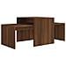 Set Di Tavolini Rovere Marrone 100x48x40 Cm Legno Multistrato - Foto miniatura 1