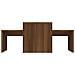 Set Di Tavolini Rovere Marrone 100x48x40 Cm Legno Multistrato - Foto miniatura 3