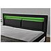 Brixton Struttura Letto In Similpelle Nera Con Led 140x190 Cm - Foto miniatura 3