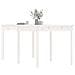 Tavolo Da Giardino Bianco 159,5x82,5x76cm Legno Massello Pino - Foto miniatura 5