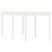 Tavolo Da Giardino Bianco 159,5x82,5x76cm Legno Massello Pino - Foto miniatura 1