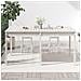 Tavolo Da Giardino Bianco 159,5x82,5x76cm Legno Massello Pino - Foto miniatura 7