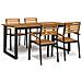 Set Pranzo Da Giardino 5 Pz Legno Massello Di Acacia E Metallo - Foto miniatura 1