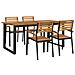 Set Pranzo Da Giardino 5 Pz Legno Massello Di Acacia E Metallo - Foto miniatura 2