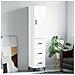 Credenza Bianca 34,5x34x180 Cm In Legno Multistrato - Foto miniatura 1