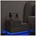 Comodino Con Luci Led Grigio Cemento 70x36x40,5 Cm - Foto miniatura 1