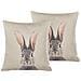 Set Di 2 Cuscini Quercus 45 X 45 Cm Tortora Trama Animale - Foto miniatura 3