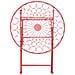 Tavolino Bistrot Scario 70 Cm 70 Cm Metallo Rosso - Foto miniatura 4