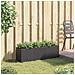 Fioriera Da Giardino Con 3 Vasi Nera 105x30x32 Cm In Polyrattan - Foto miniatura 3