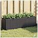 Fioriera Da Giardino Con 3 Vasi Nera 105x30x32 Cm In Polyrattan - Foto miniatura 1