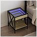 Comodino Con Led Infinity Rovere Fumo 40x40x49 Cm - Foto miniatura 1