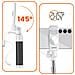 Selfie Stick Usb-c Con Specchietto Integrato E Tasto Otturatore, Bianco - Foto miniatura 4