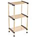 Scaffale Da Bagno Portaoggetti 3 Ripiani Legno Bambù, Mensole A Colonna Multiuso, Organizer Libreria Cucina, Garage, Giardino,colore Naturale,dimensioni P28xl40xh75 Cm - Foto miniatura 2
