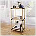 Scaffale Da Bagno Portaoggetti 3 Ripiani Legno Bambù, Mensole A Colonna Multiuso, Organizer Libreria Cucina, Garage, Giardino,colore Naturale,dimensioni P28xl40xh75 Cm - Foto miniatura 3