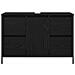 Mobile Lavabo con Cassetti Rovere Nero 90x34,5x60 cm - Foto miniatura 4