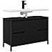 Mobile Lavabo con Cassetti Rovere Nero 90x34,5x60 cm - Foto miniatura 6