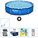 Piscina Fuori Terra - In Giro - 366x76 Cm - Blu - Include Accessori Coordinati Cb20 - Foto miniatura 1